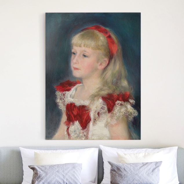 Riproduzioni Auguste Renoir - Mademoiselle Grimprel con nastro rosso