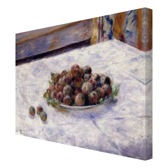 Quadri natura morta Auguste Renoir - Natura morta, un piatto di prugne