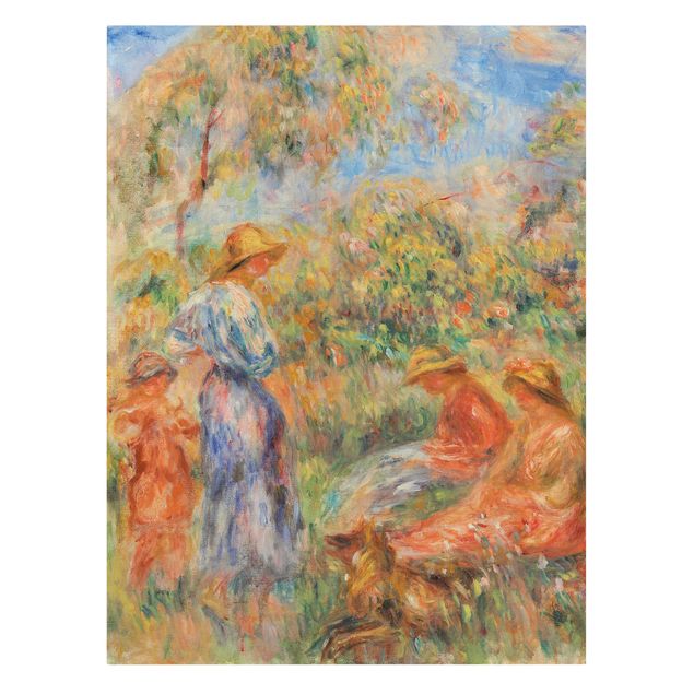 Quadri moderni   Auguste Renoir - Tre donne e un bambino in un paesaggio