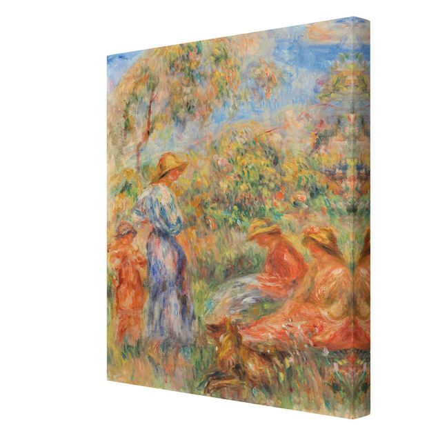 Riproduzione quadri famosi Auguste Renoir - Tre donne e un bambino in un paesaggio