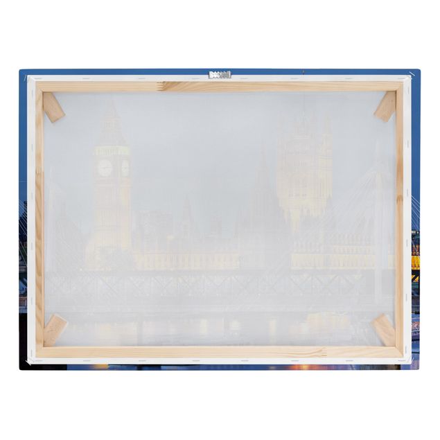 Stampe Big Ben e Westminster Palace a Londra di notte