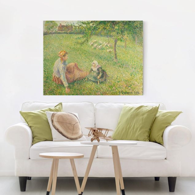 Quadri su tela con cani Camille Pissarro - Il pascolo delle oche