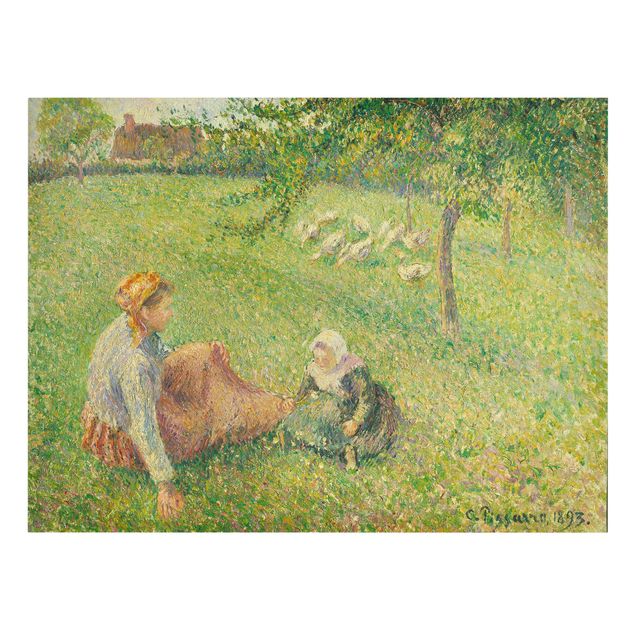 Quadro romanticismo Camille Pissarro - Il pascolo delle oche
