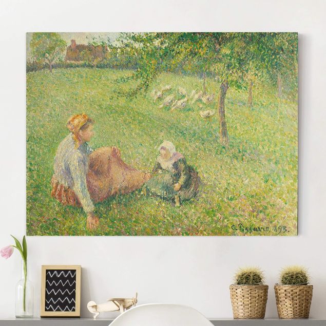 Quadri impressionisti Camille Pissarro - Il pascolo delle oche