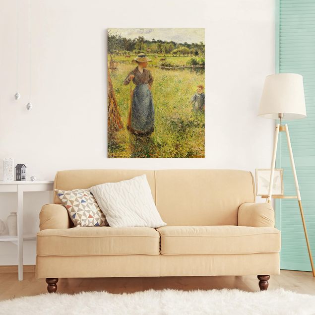 Quadri puntinismo Camille Pissarro - Il fienaio