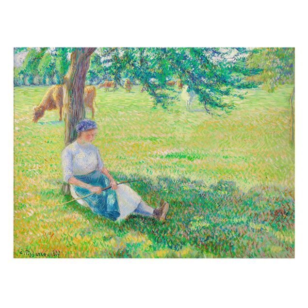 Riproduzioni quadri famosi Camille Pissarro - Cowgirl, Eragny