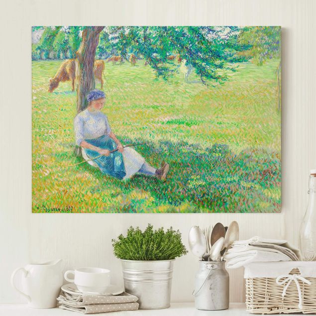 Impressionismo quadri Camille Pissarro - Cowgirl, Eragny