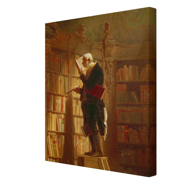 Quadro ritratto Carl Spitzweg - Il topo di biblioteca (dettaglio)