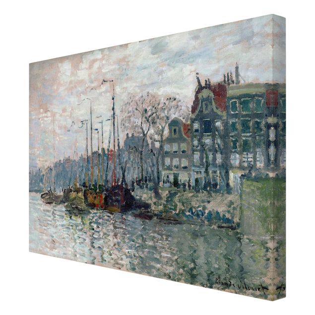 Quadro città Claude Monet - Veduta di Prins Hendrikkade e Kromme Waal ad Amsterdam