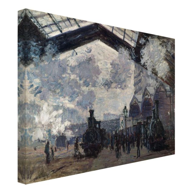 Stampe su tela parigi Claude Monet - Gare Saint Lazare