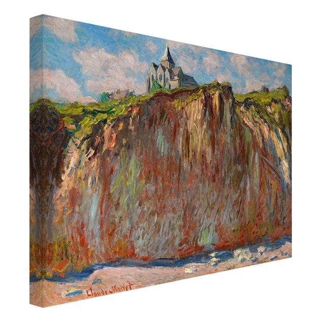Quadri su tela con montagne Claude Monet - La chiesa di Varengeville alla luce del mattino
