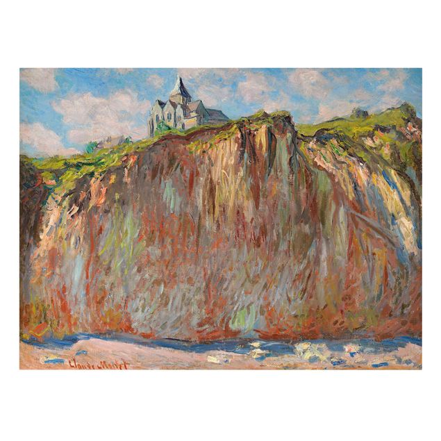 Quadri su tela con spiaggia Claude Monet - La chiesa di Varengeville alla luce del mattino