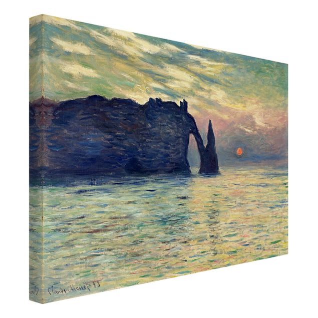 Correnti artistiche Claude Monet - La scogliera, Étretat, tramonto