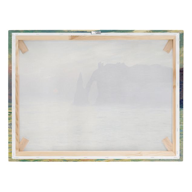 Quadri su tela con spiaggia Claude Monet - La scogliera, Étretat, tramonto