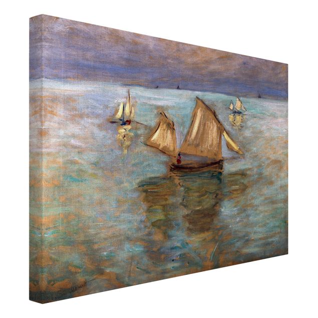 Stile di pittura Claude Monet - Barche da pesca vicino a Pourville