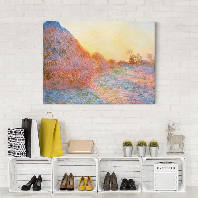 Quadro paesaggio Claude Monet - Un pagliaio alla luce del sole