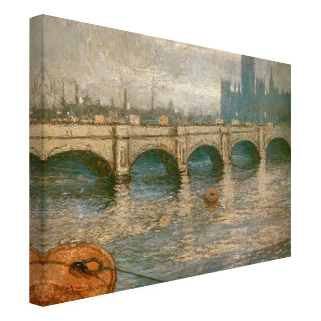 Quadri Impressionismo Claude Monet - Il ponte sul Tamigi e il palazzo del Parlamento a Londra