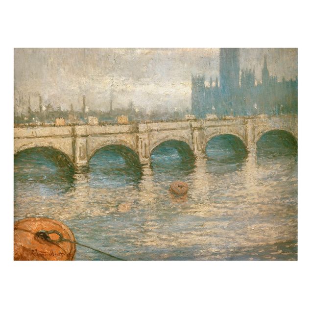 Quadri su tela Londra Claude Monet - Il ponte sul Tamigi e il palazzo del Parlamento a Londra