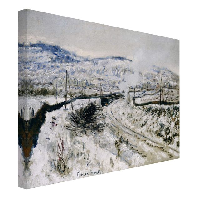 Quadri montagne Claude Monet - Treno nella neve ad Argenteuil