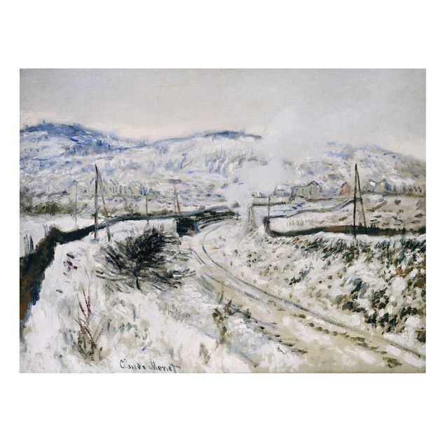 Quadri impressionisti Claude Monet - Treno nella neve ad Argenteuil