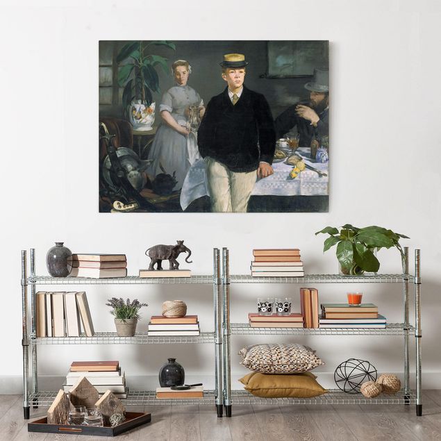 Quadri su tela con cani Edouard Manet - Pranzo nello studio