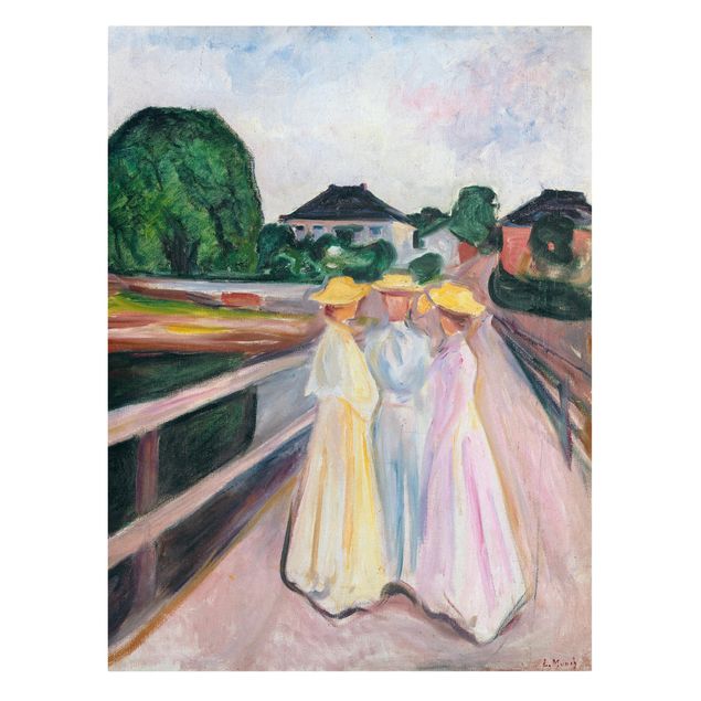 Correnti artistiche Edvard Munch - Tre ragazze sul ponte