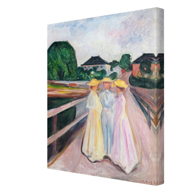 Quadri moderni   Edvard Munch - Tre ragazze sul ponte