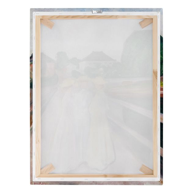 Riproduzione quadri famosi Edvard Munch - Tre ragazze sul ponte