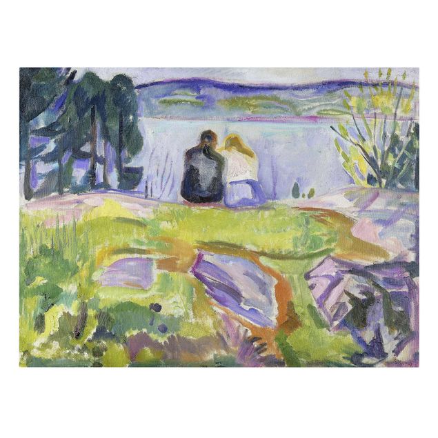 Quadri moderni   Edvard Munch - Primavera (coppia di innamorati sulla riva)