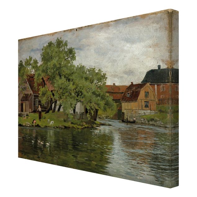 Quadri moderni   Edvard Munch - Scena sul fiume Akerselven