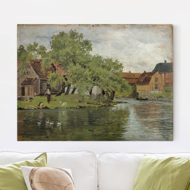 Quadri espressionismo Edvard Munch - Scena sul fiume Akerselven