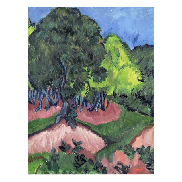 Quadri con alberi Ernst Ludwig Kirchner - Paesaggio con castagno