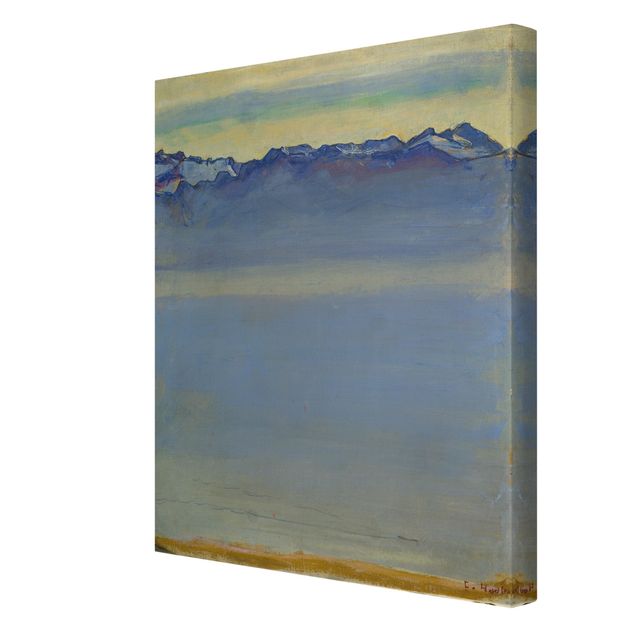 Quadro moderno Ferdinand Hodler - Lago di Ginevra con le Alpi di Savoia