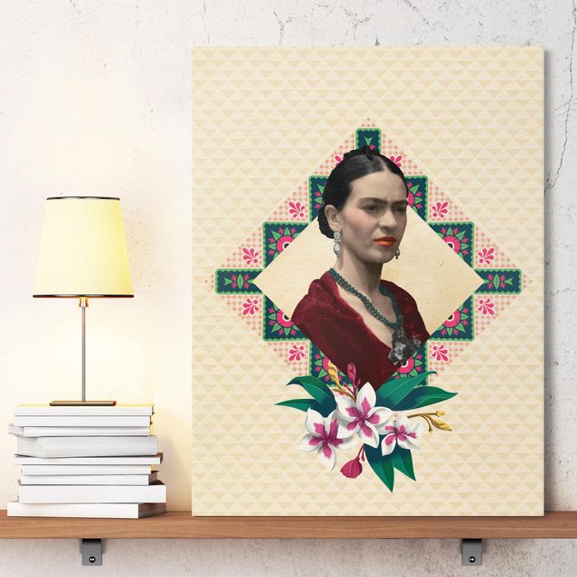 Stampe quadri famosi Frida Kahlo - Fiori e geometria