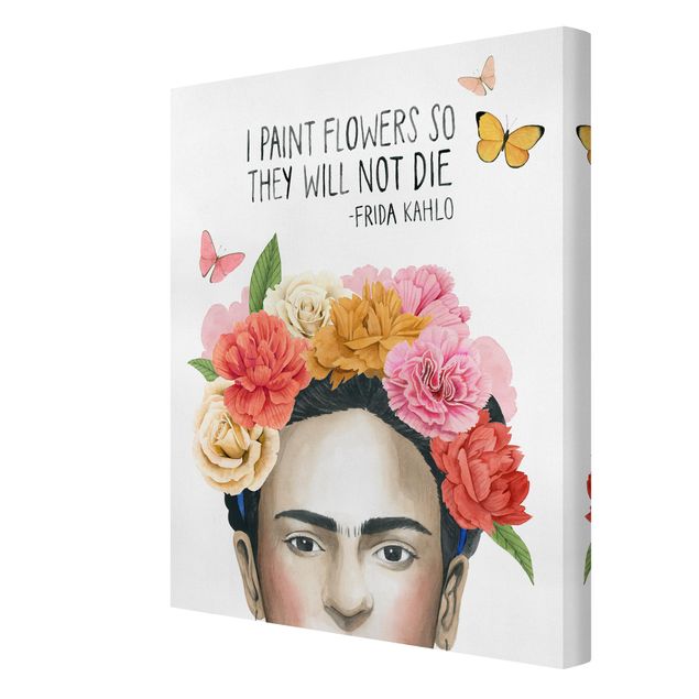 Quadri su tela Pensieri di Frida - Fiori
