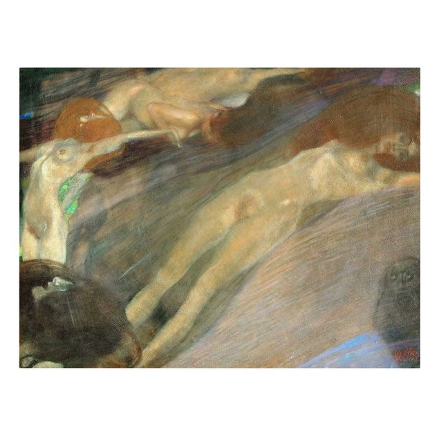 Riproduzione quadri famosi Gustav Klimt - Acqua in movimento