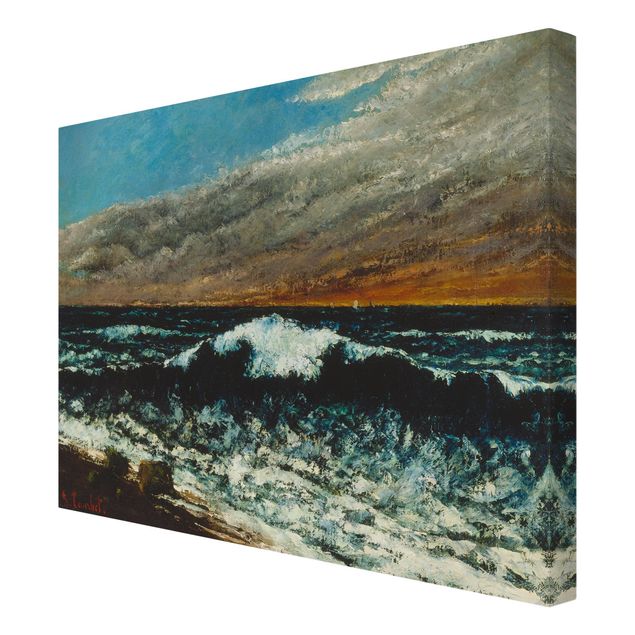 Quadri su tela con spiaggia Gustave Courbet - L'onda (La Vague)
