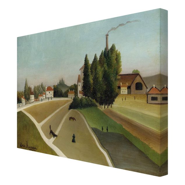 Riproduzione quadri su tela Henri Rousseau - Paesaggio con fabbrica