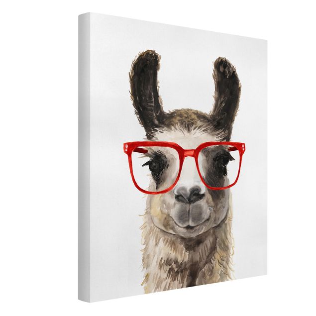 Quadri su tela animali Hip Lama con occhiali II