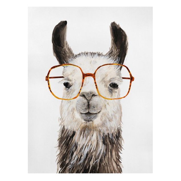 Stampe Hip Lama con occhiali IV