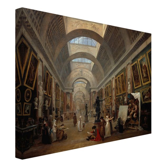 Quadri moderni per arredamento Hubert Robert - Progetto di allestimento della grande galleria del Louvre