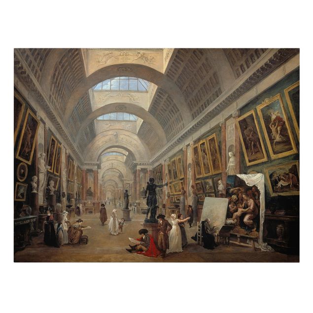 Riproduzioni quadri Hubert Robert - Progetto di allestimento della grande galleria del Louvre