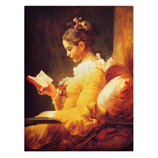 Riproduzione quadri famosi Jean Honoré Fragonard - Giovane ragazza che legge