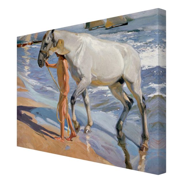 Stile di pittura Joaquin Sorolla - Il bagno del cavallo