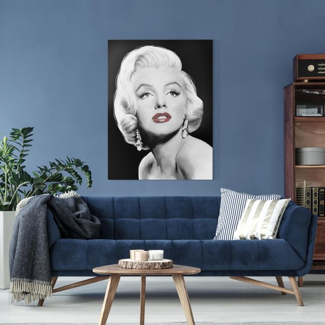 Quadri vintage Marilyn con gli orecchini