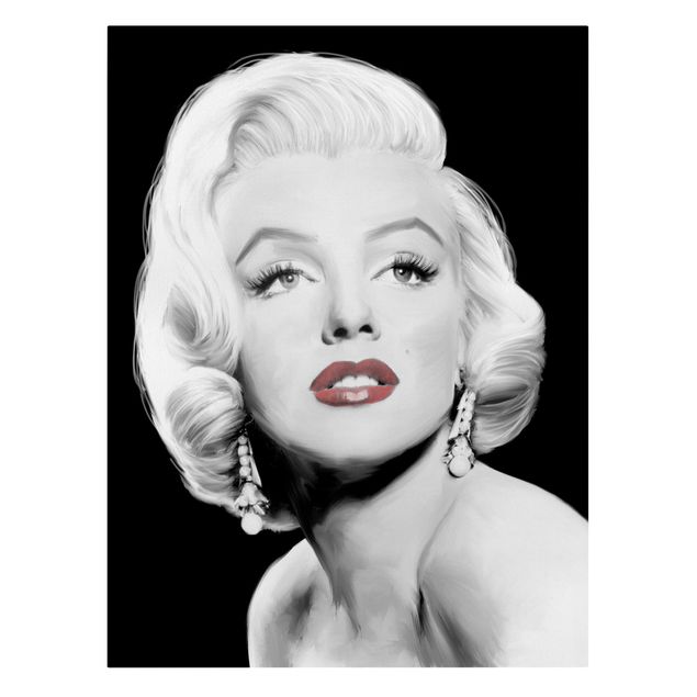 Stampe su tela Marilyn con gli orecchini
