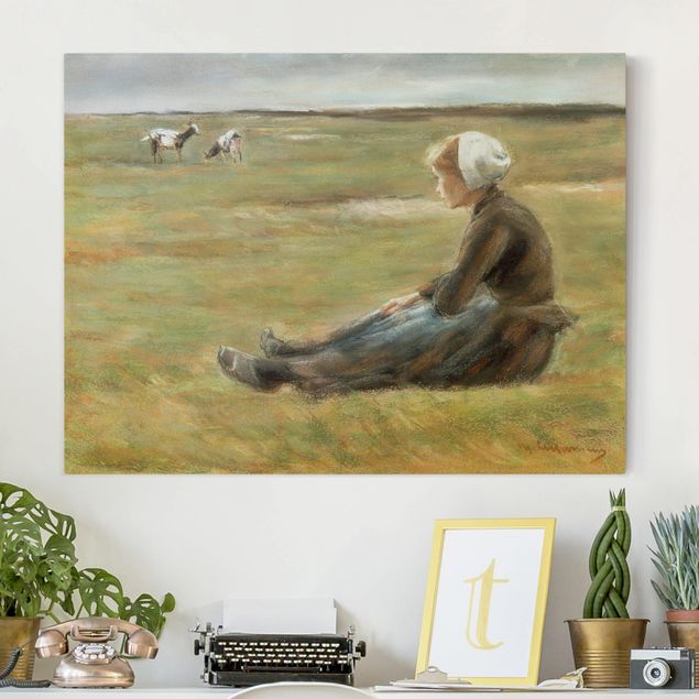 Stampe quadri famosi Max Liebermann - Capra erede di dune di sabbia