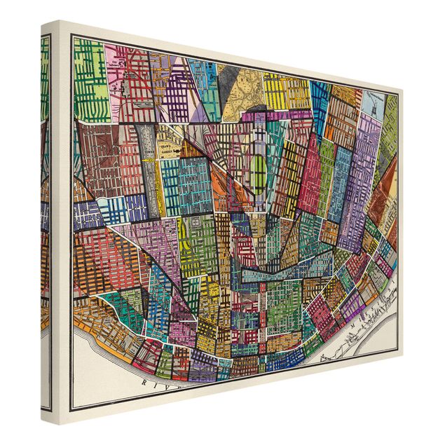Quadri colorati Mappa moderna di St. Louis