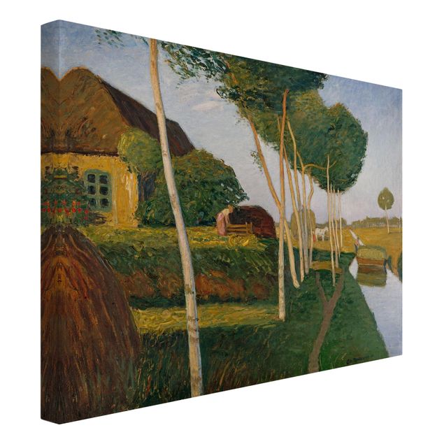 Quadri espressionismo Otto Modersohn - Raccolta di fieno nella brughiera