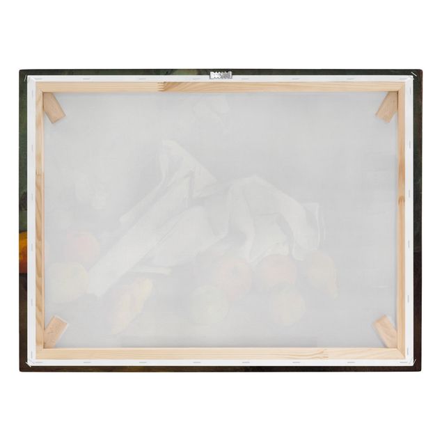 Riproduzioni su tela Paul Cézanne - Natura morta con barattolo di latte e mele